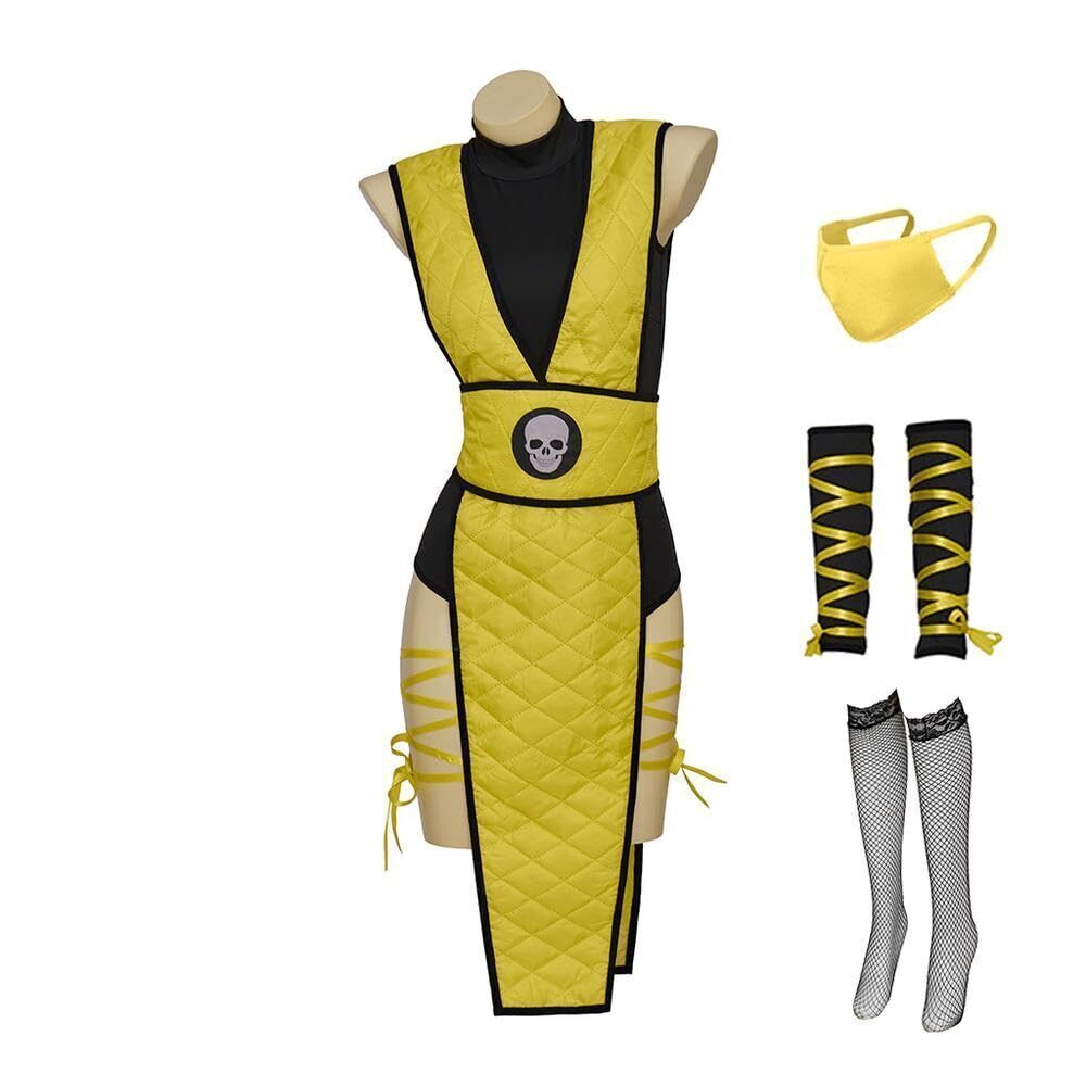 7018 Mortal Kombat Sub-Zero Reptile Scorpion Cosplay Costume Sexy Suit